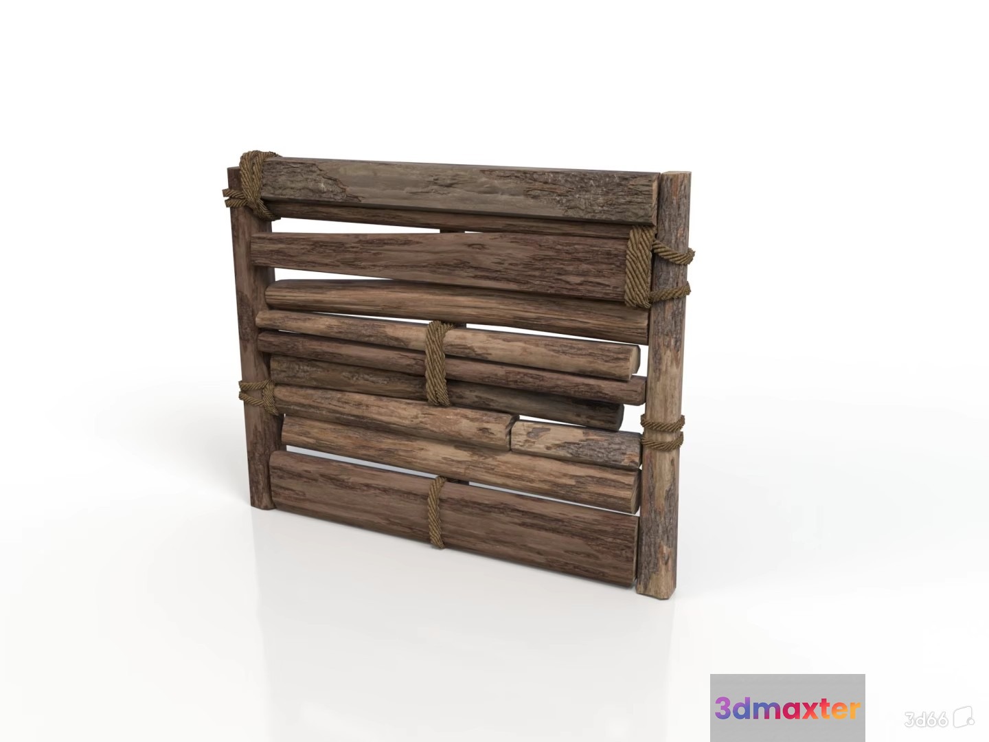 A Wooden Fence 3D Model - 21103 - VRAY Render