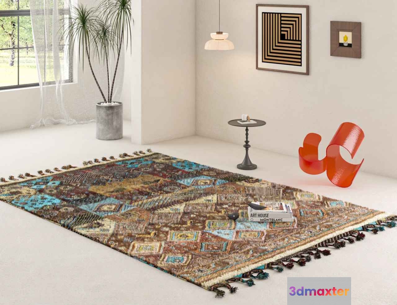 A Vibrant Rug 3D Model - 13545 - VRAY Render