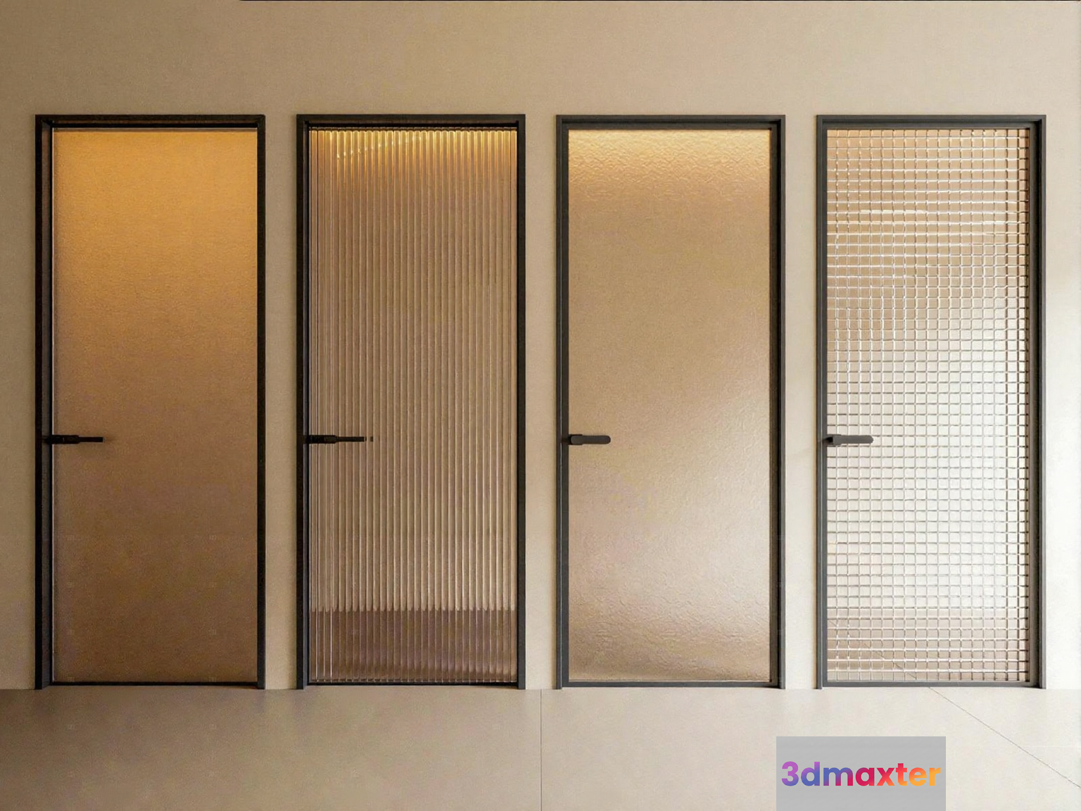 Modern Interior Doors 3D Model - 9663 - VRAY Render