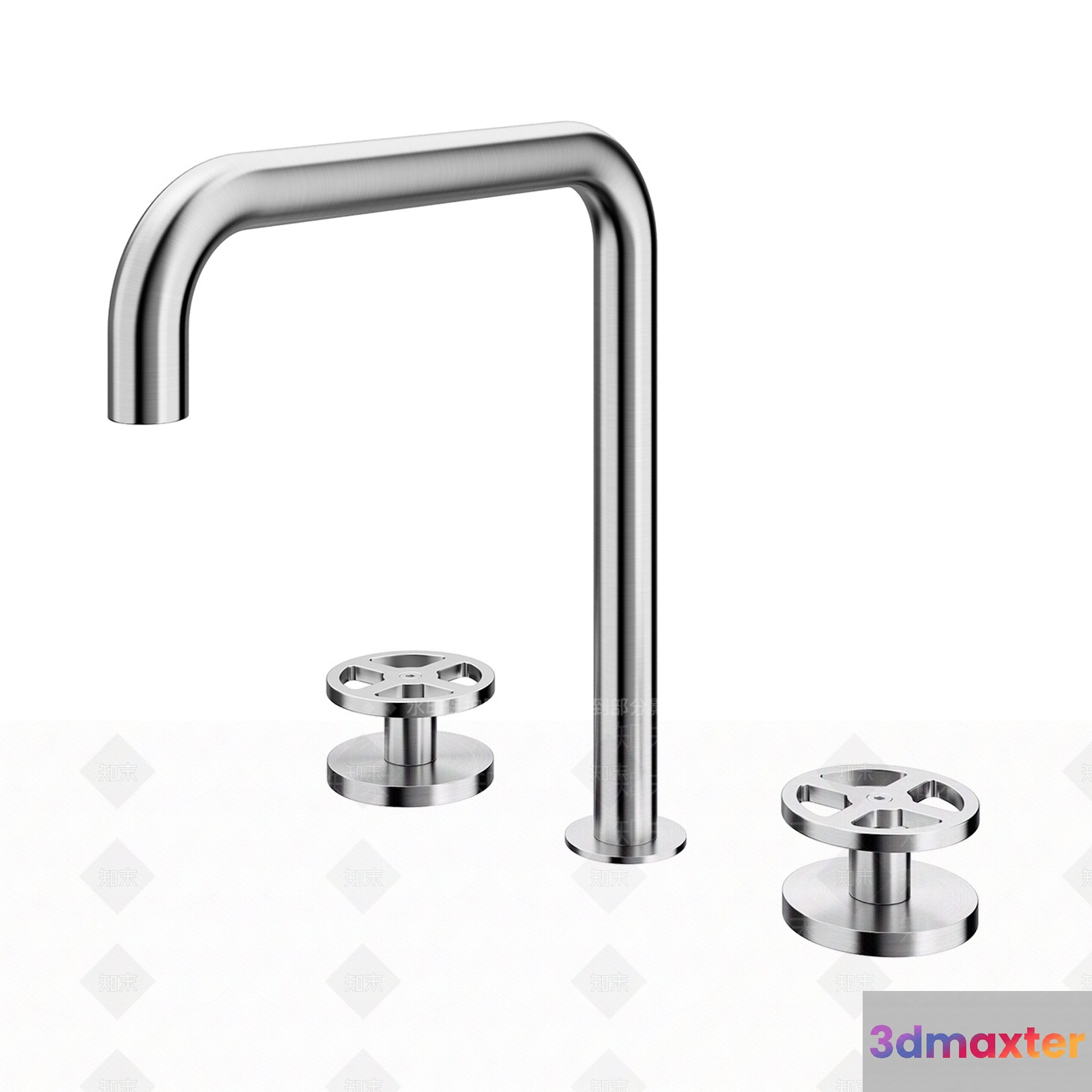 Stainless Steel Faucet 3D Model - 8395 - VRAY Render