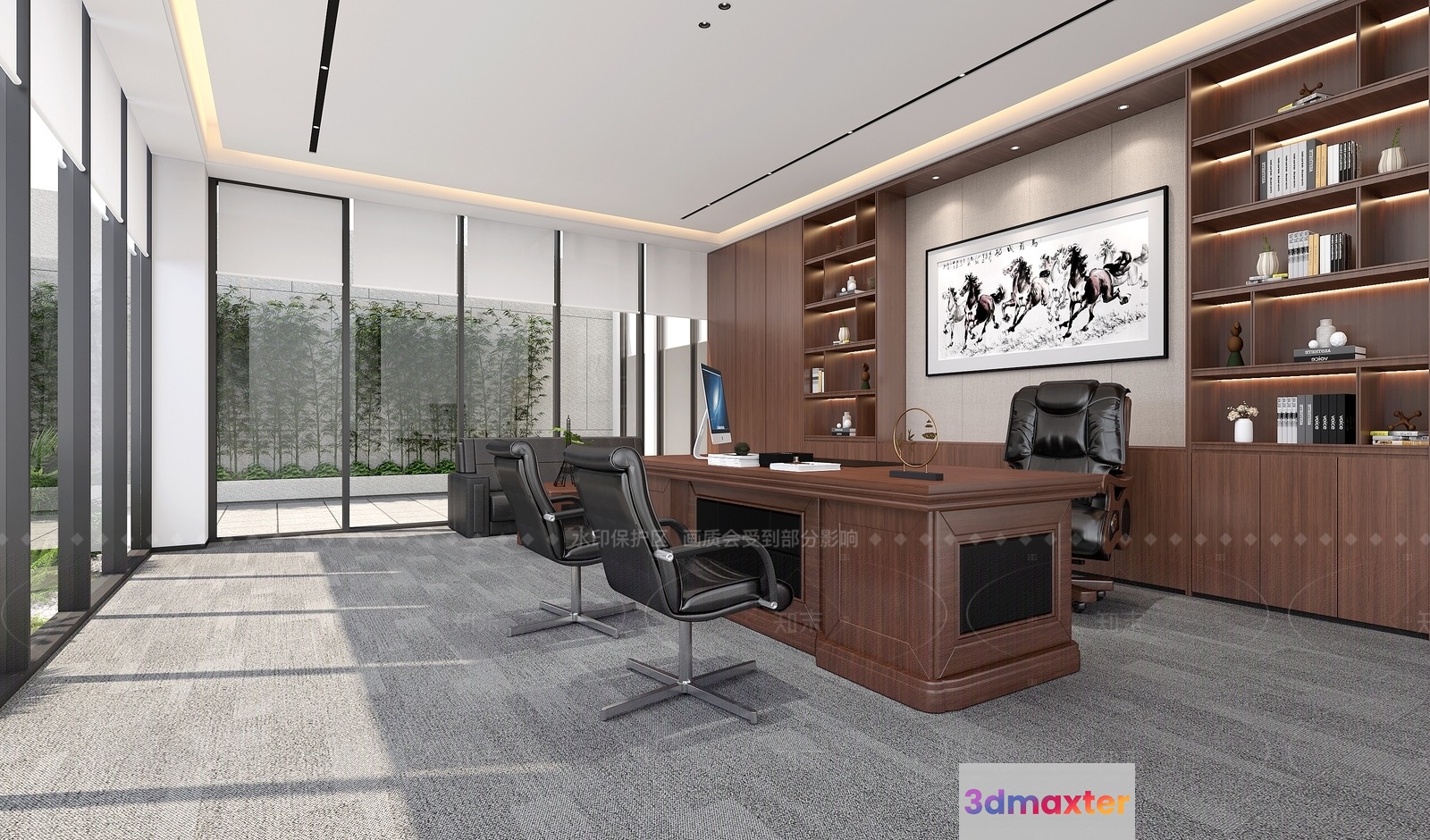 Modern Office Space 3D Model - 2057 - CORONA Render
