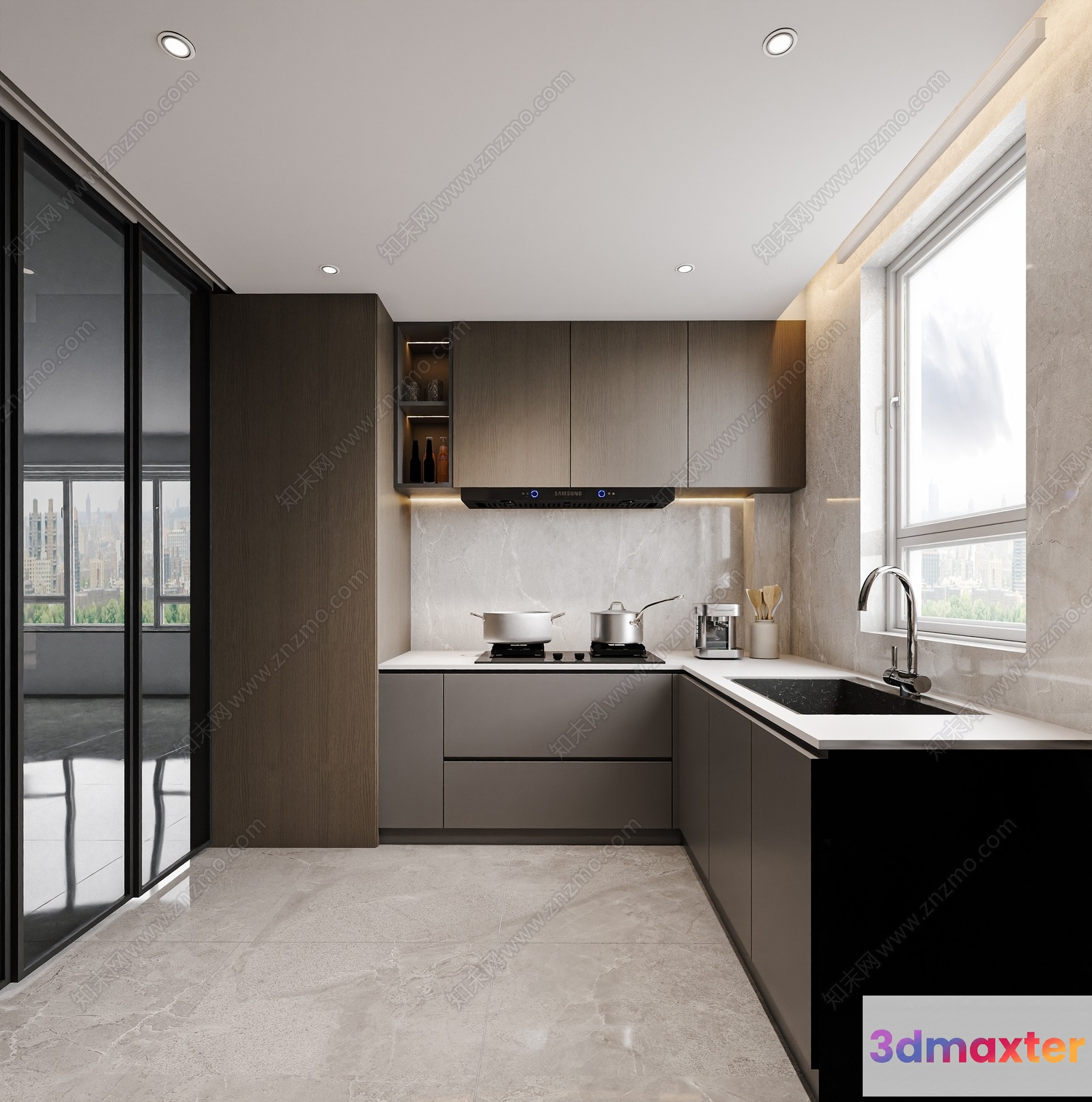 Modern Kitchen 3D Model - 22315 - CORONA Render