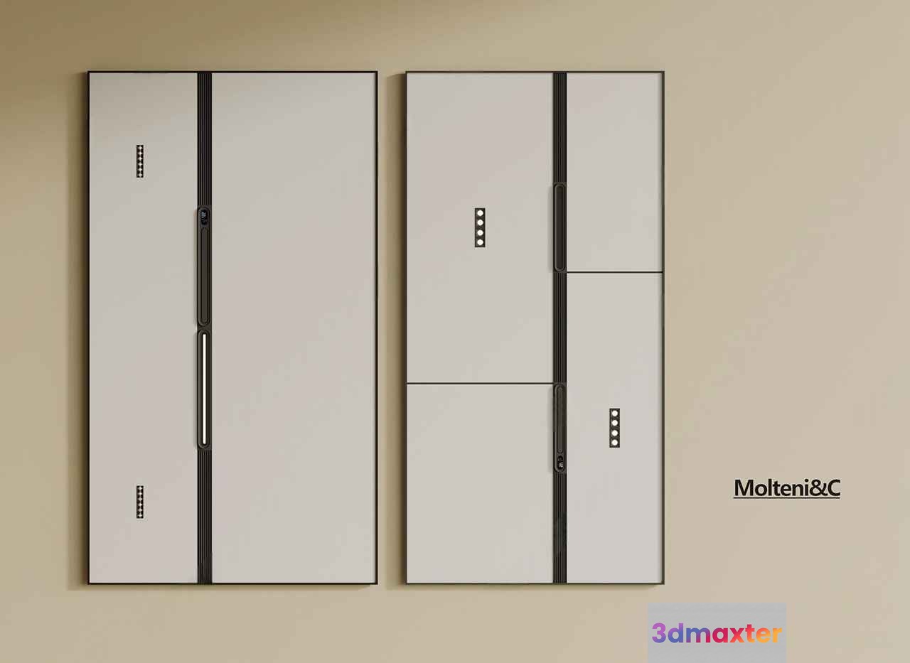 Modern Fridge And Freezer 3D Model - 7995 - VRAY Render