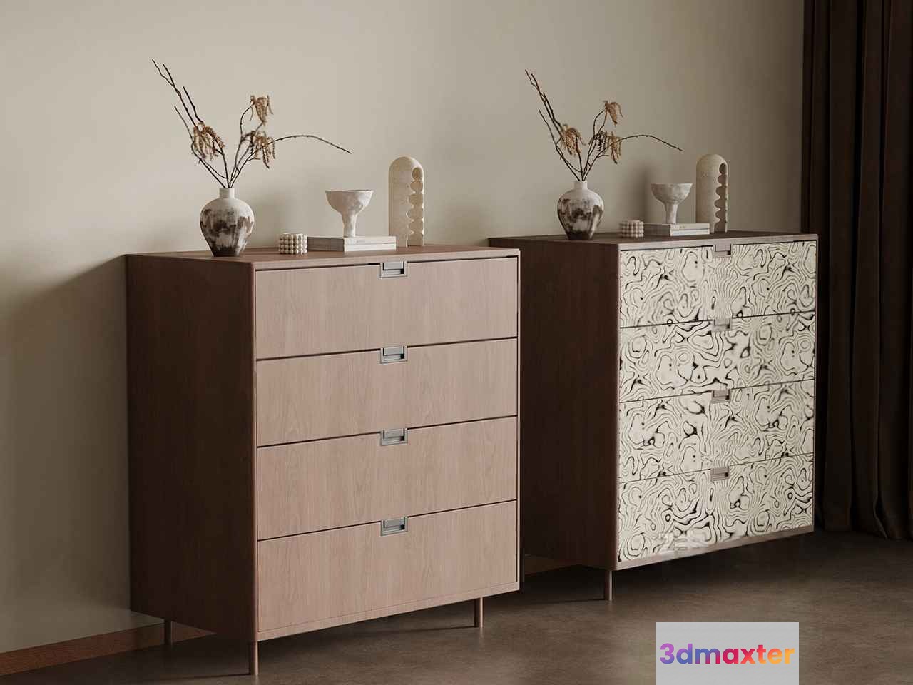 Two Dressers 3D Model - 3916 - VRAY Render