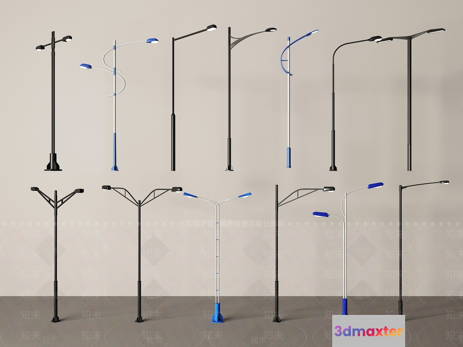 Streetlights 3D Model - 15213 - VRAY Render