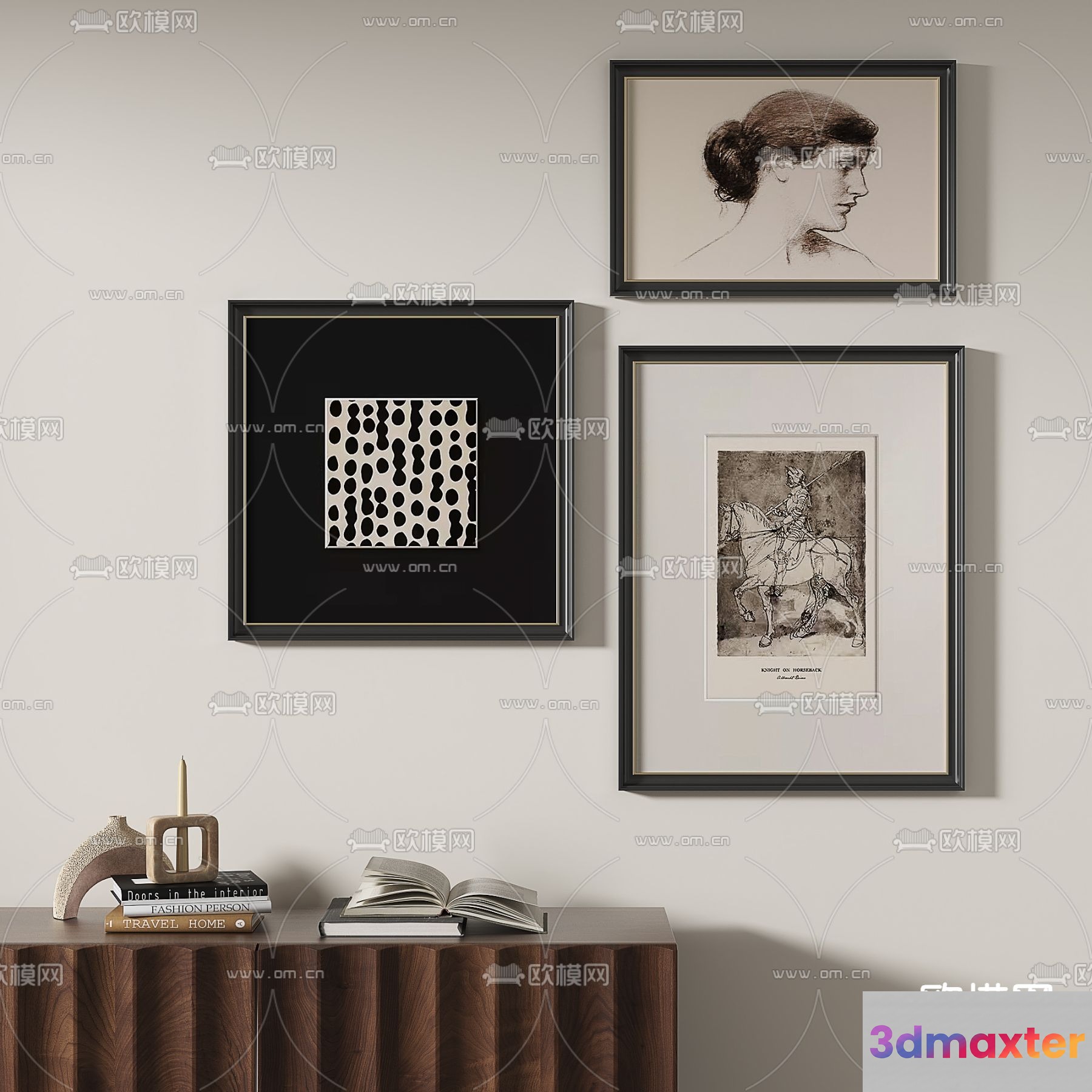 Modern Art Pieces 3D Model - 2689 - VRAY Render