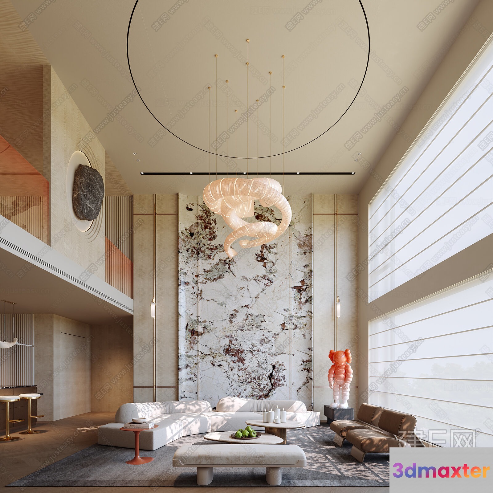 Modern Living Room 3D Model - 19027 - CORONA Render
