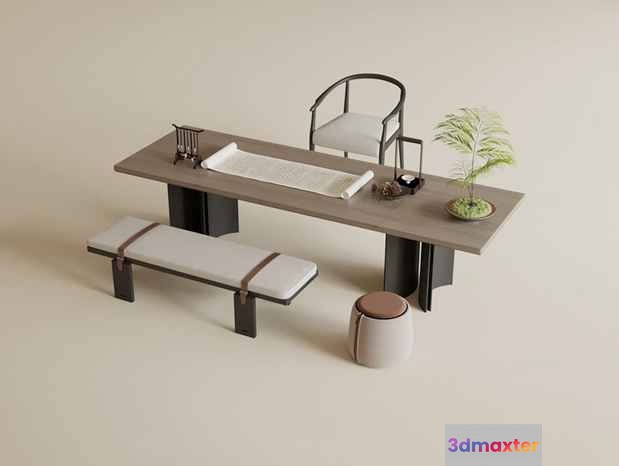 Minimalist Office Setup 3D Model - 10781 - VRAY Render