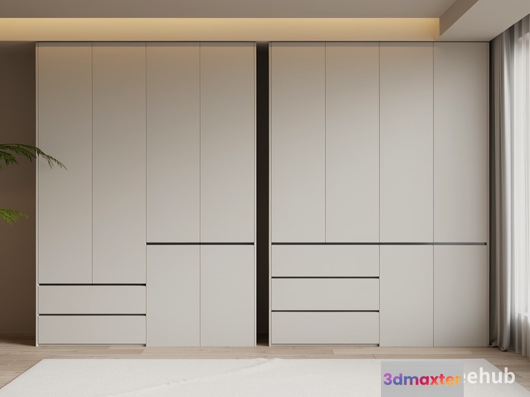 A White Closet 3D Model - 23296 - VRAY Render
