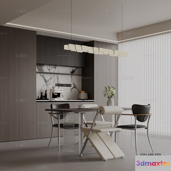Modern Kitchen 3D Model - 13285 - VRAY Render