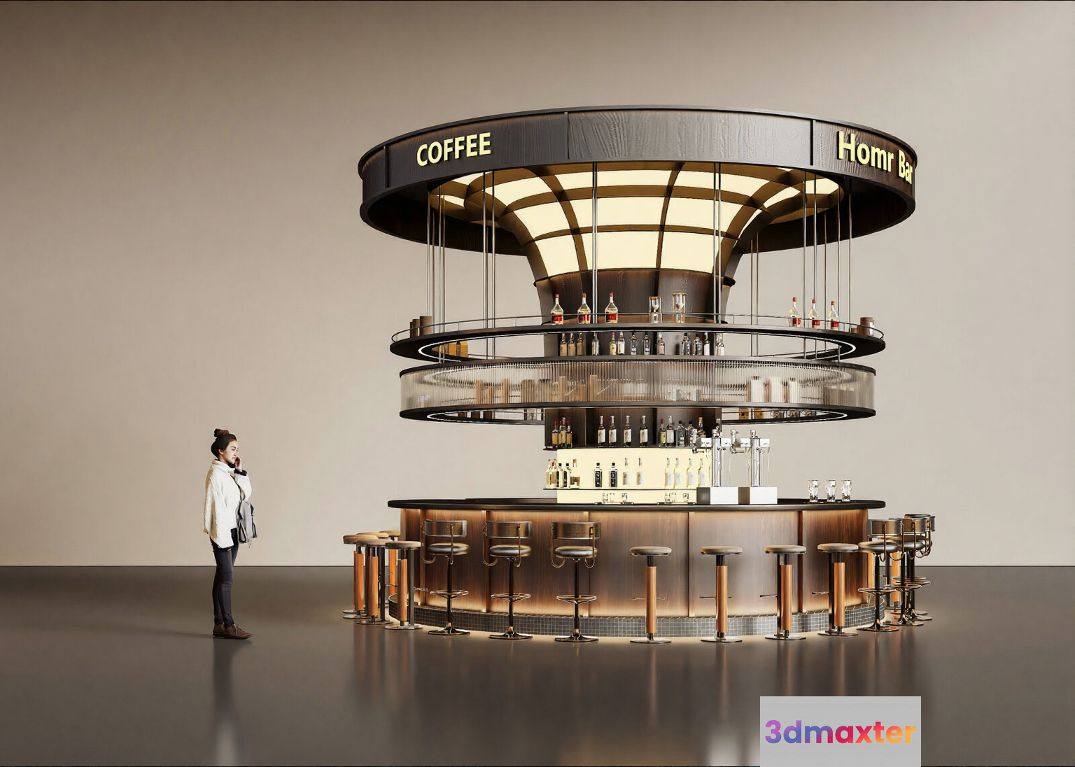 A Modern Coffee Bar 3D Model - 11460 - VRAY Render