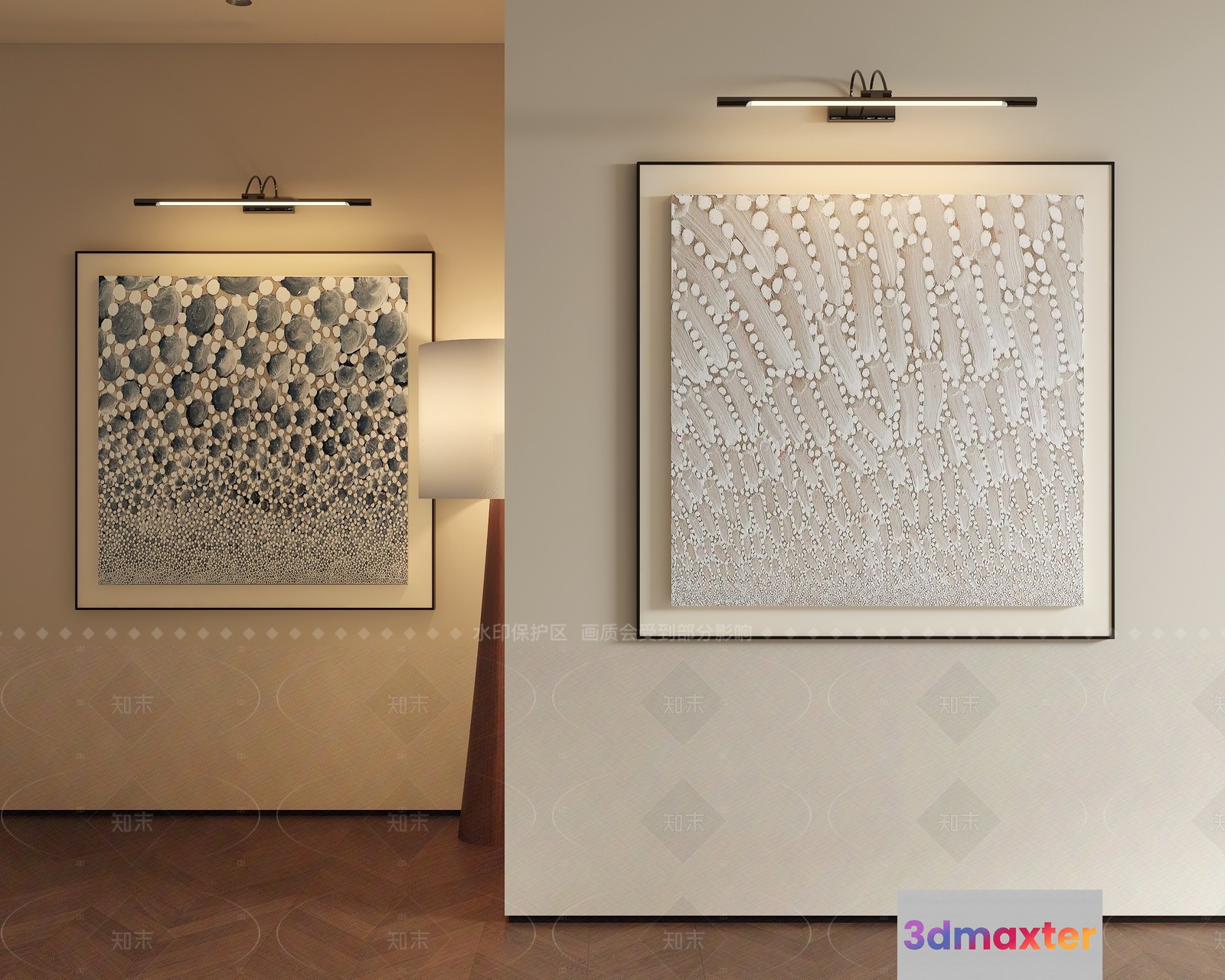 Modern Abstract Art Pieces 3D Model - 8653 - VRAY Render
