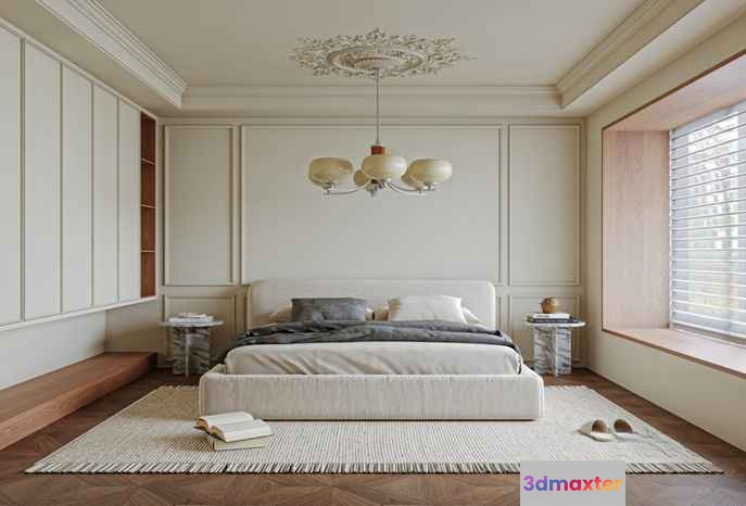 Cozy Bedroom 3D Model - 6417 - VRAY Render