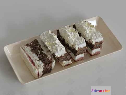 Rectangular White Plate 3D Model - 13156 - CORONA Render