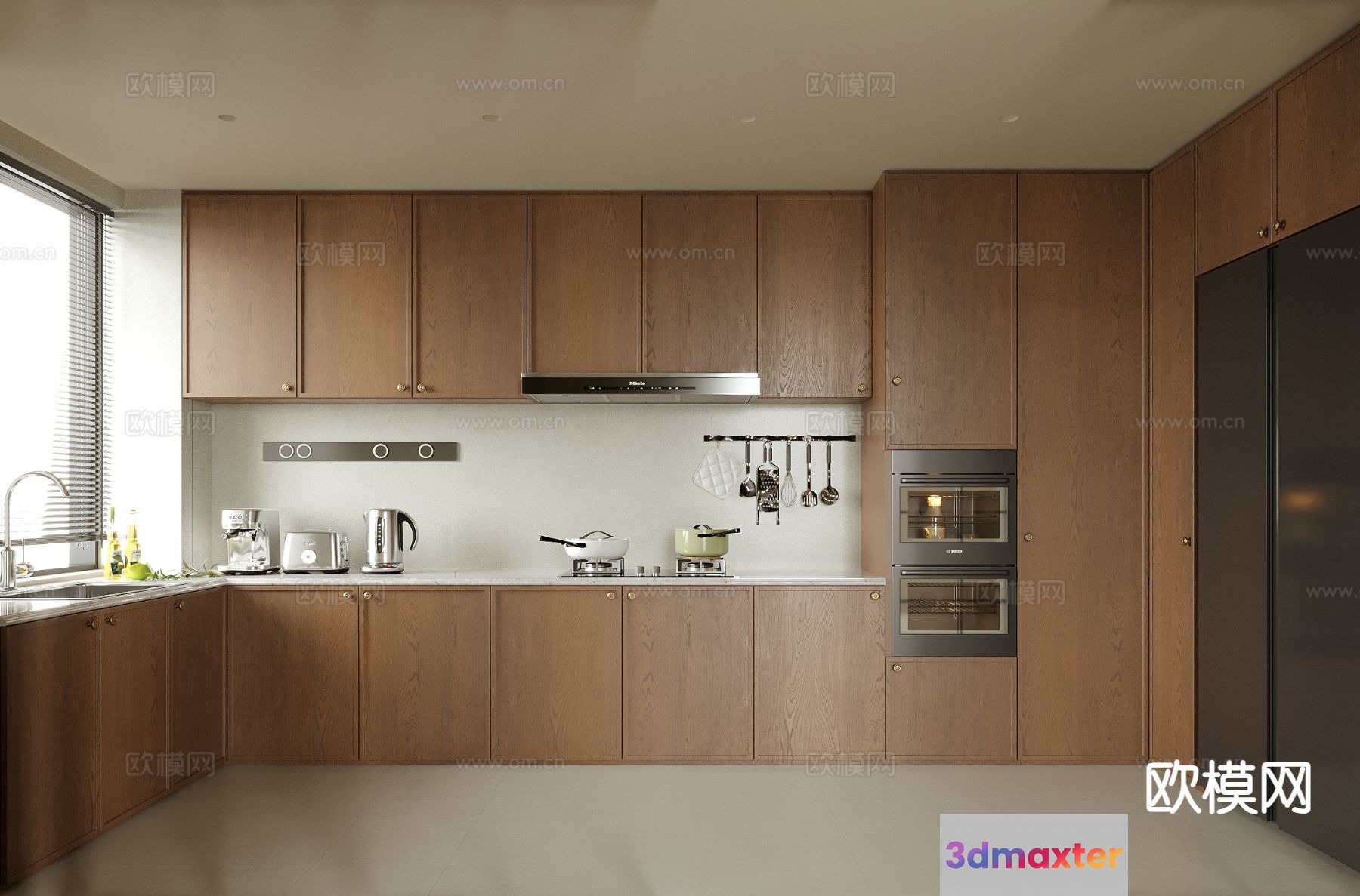 Modern Kitchen Setup 3D Model - 15377 - VRAY Render