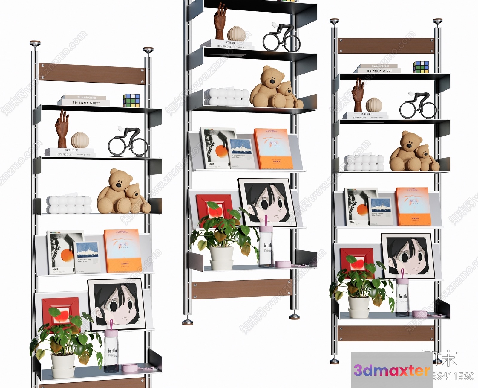 Modern Shelving Unit 3D Model - 14874 - VRAY Render