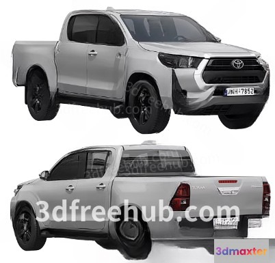 A White Pickup Truck 3D Model - 20274 - VRAY Render