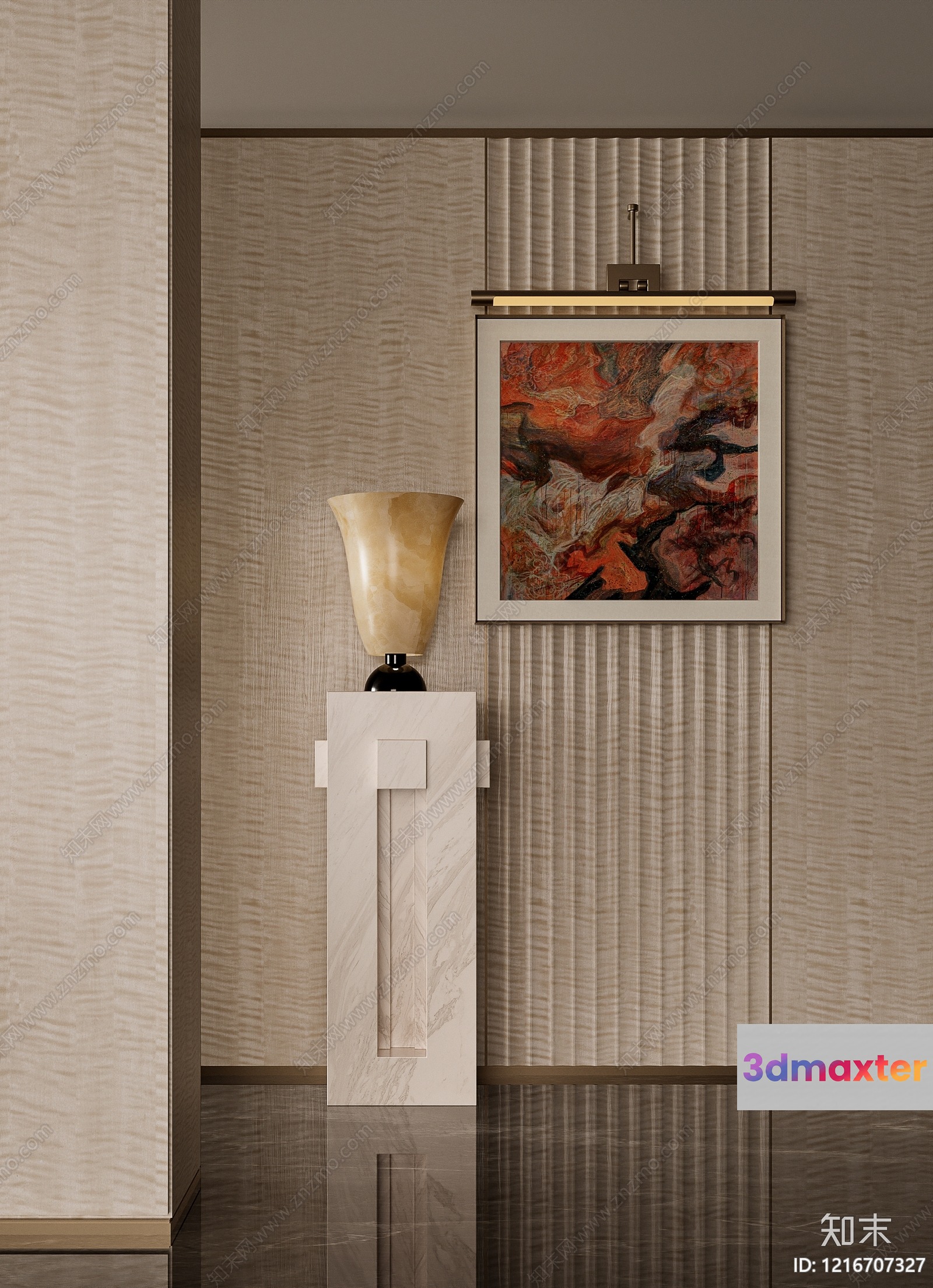 Modern Art Piece 3D Model - 15586 - CORONA Render
