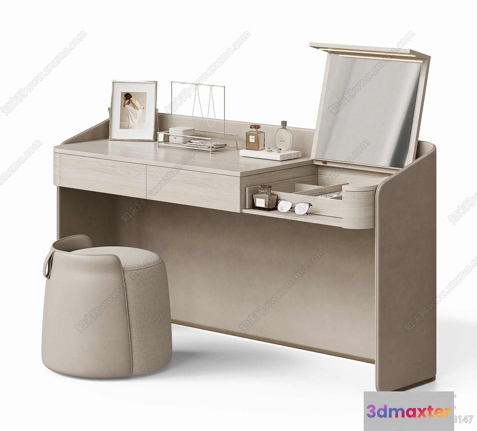 Modern Makeup Vanity 3D Model - 5230 - VRAY Render
