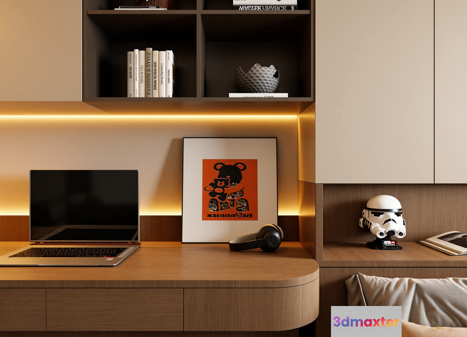 Modern Home Office 3D Model - 6597 - VRAY Render