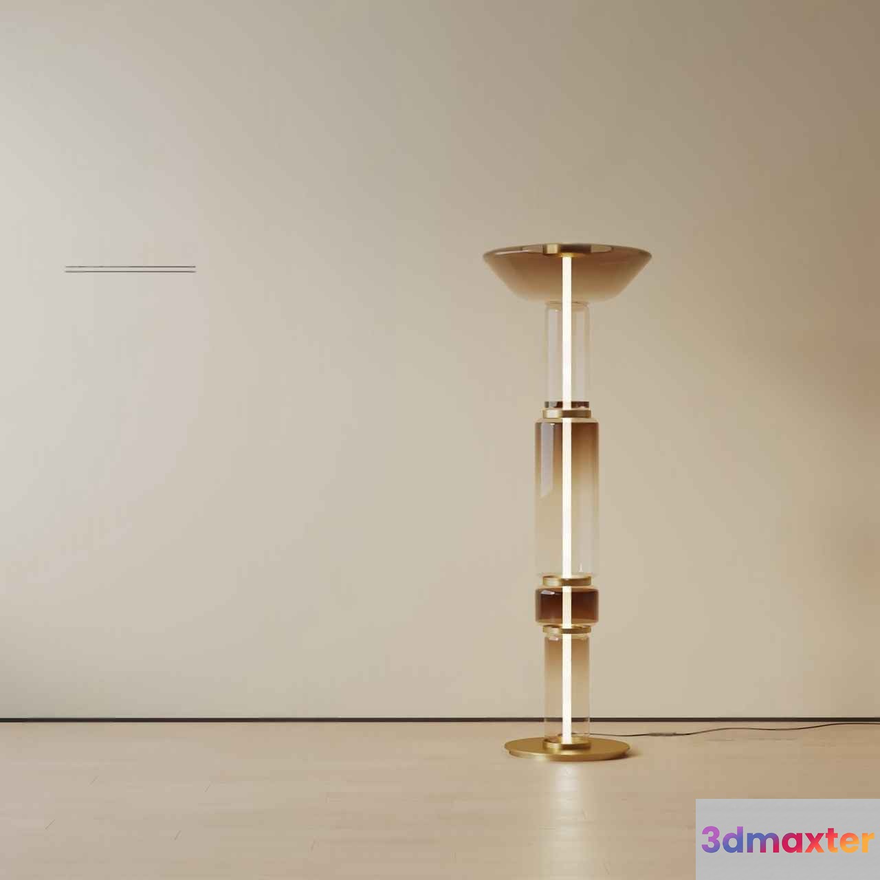 Gold Light Fixture 3D Model - 15406 - VRAY Render