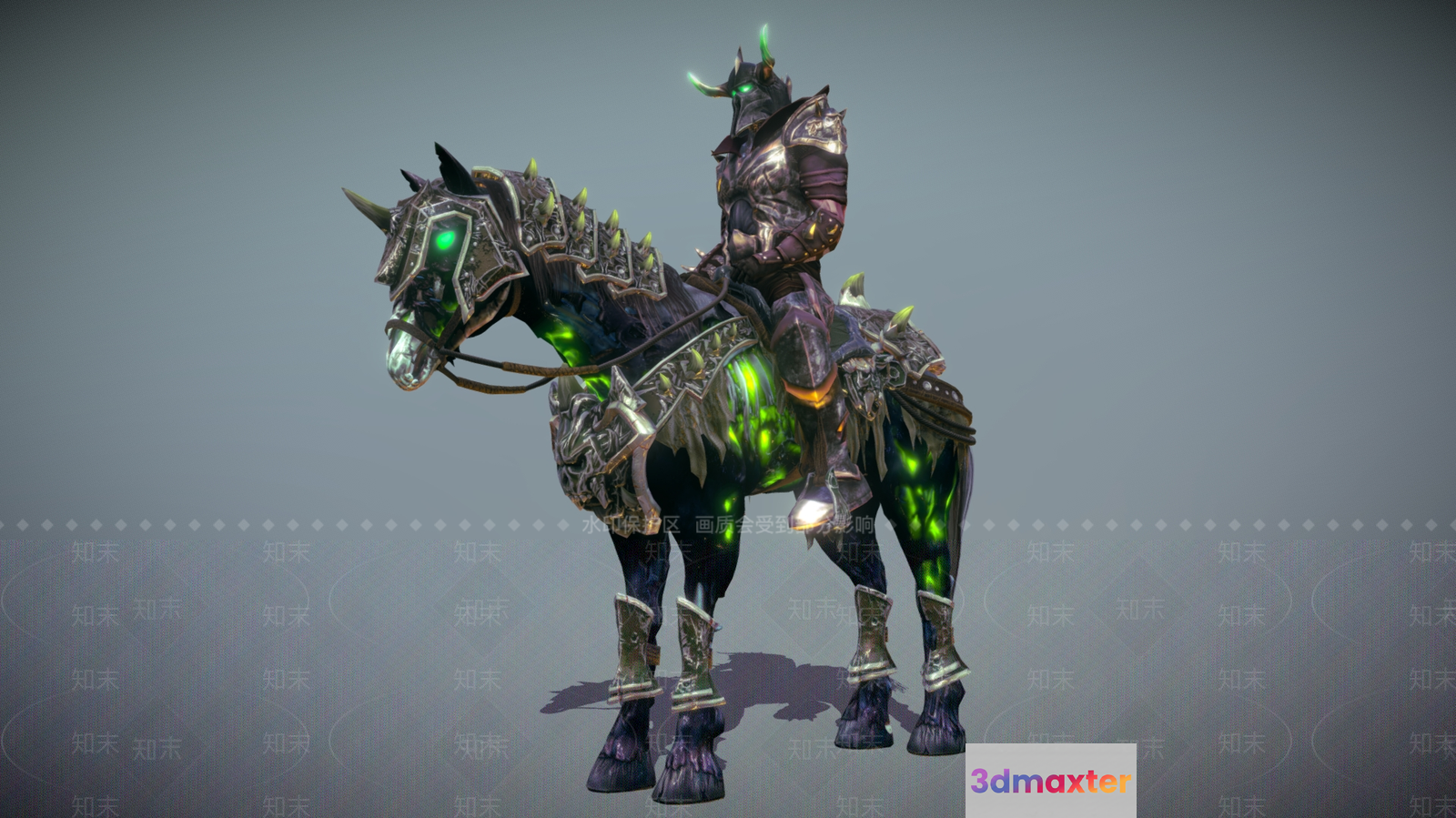A Fantasy Horse And Rider 3D Model - 11218 - VRAY Render
