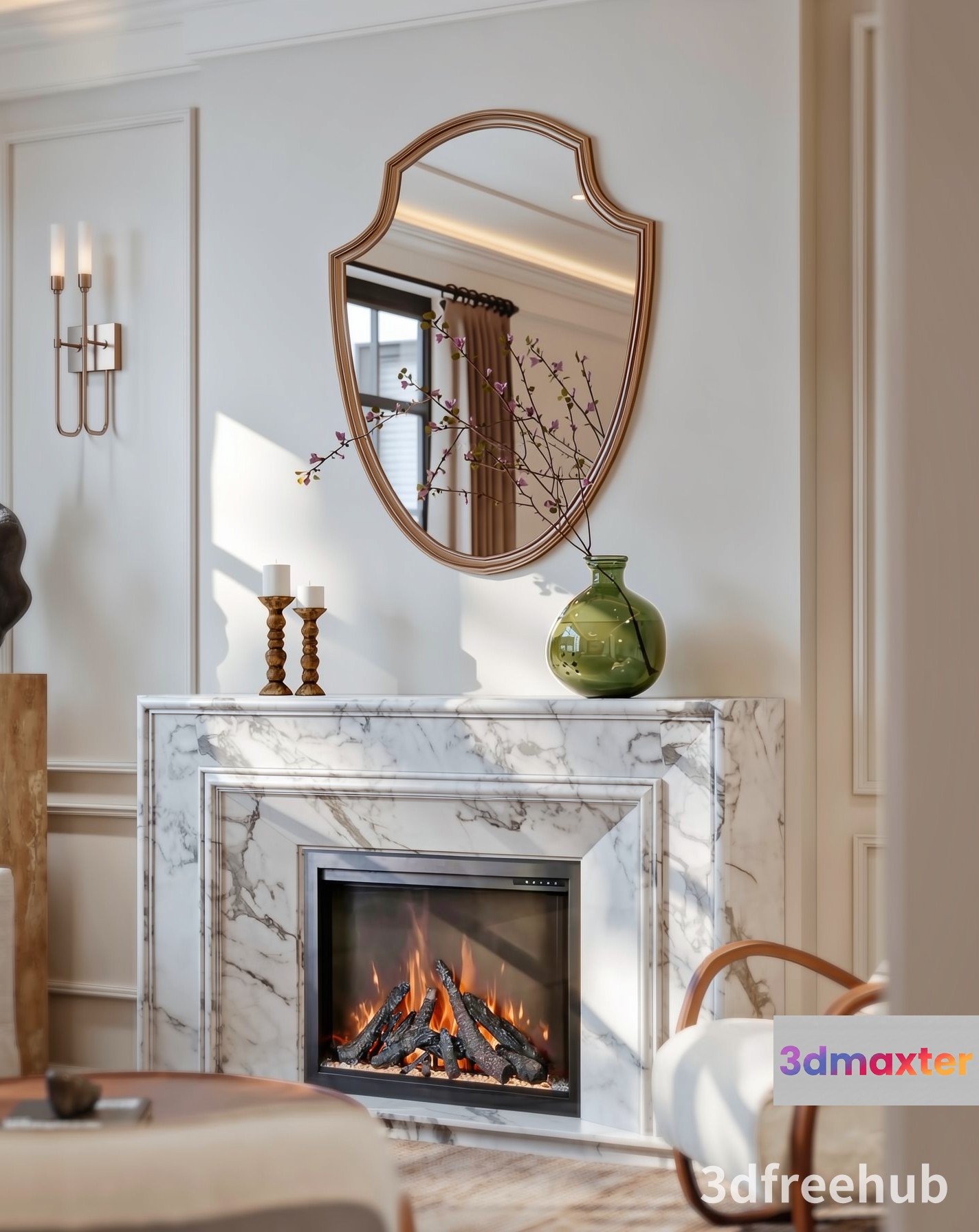 A Cozy Living Room 3D Model - 22900 - VRAY Render
