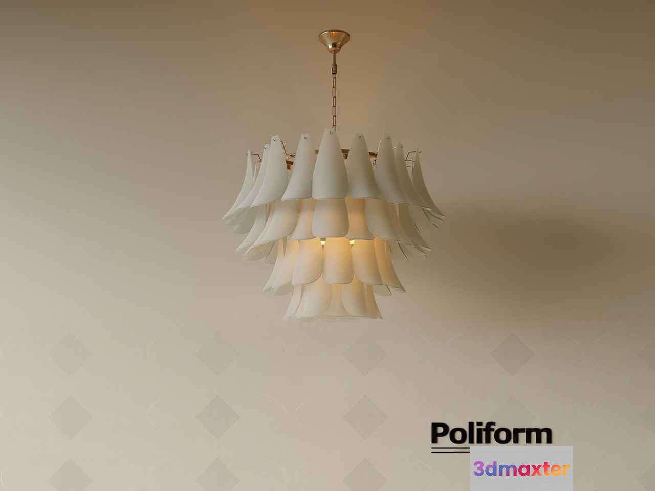 Gold Light Fixture 3D Model - 774 - CORONA Render