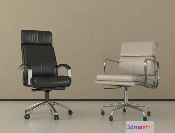 Two Office Chairs 3D Model - 12121 - VRAY Render