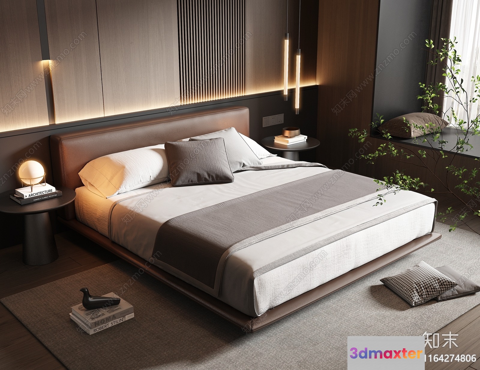 Cozy Bedroom 3D Model - 17410 - VRAY Render
