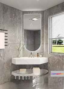 Modern Bathroom Vanity 3D Model - 20664 - VRAY Render