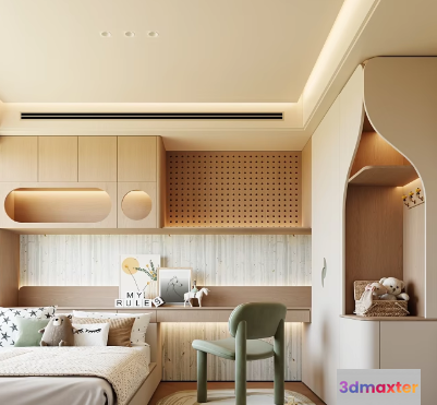 Cozy Bedroom 3D Model - 7967 - CORONA Render
