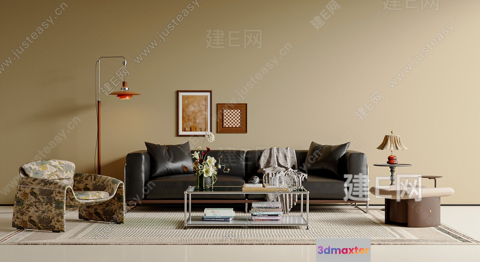 Modern Living Room 3D Model - 16529 - VRAY Render