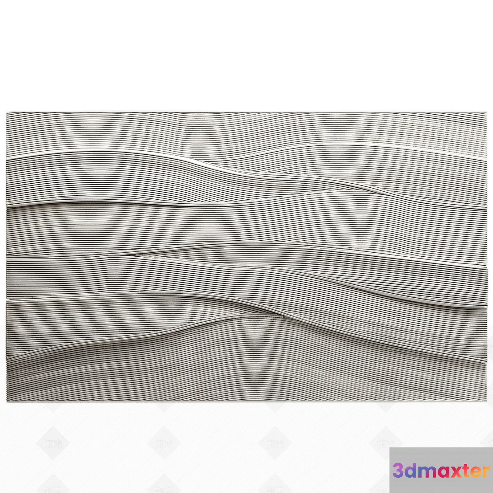 Abstract Wave Artwork 3D Model - 10884 - VRAY Render