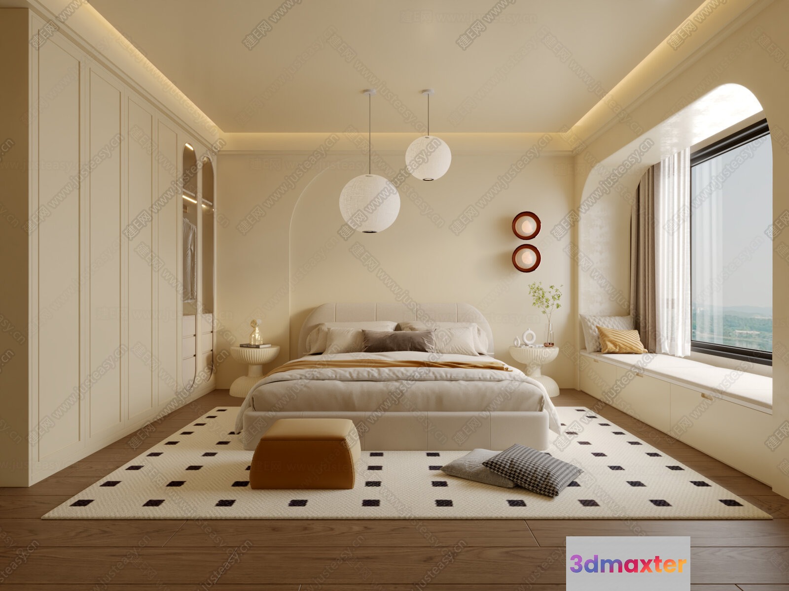 Cozy Bedroom 3D Model - 23667 - VRAY Render