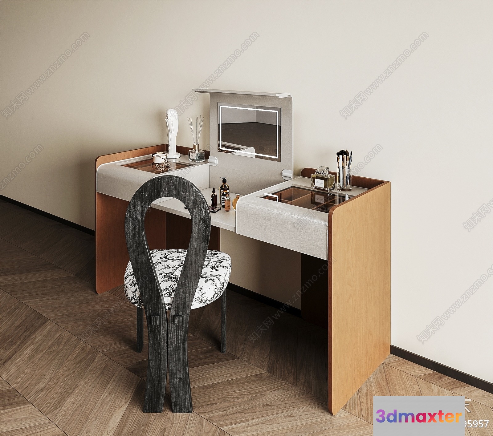 Modern Makeup Vanity 3D Model - 10454 - CORONA Render