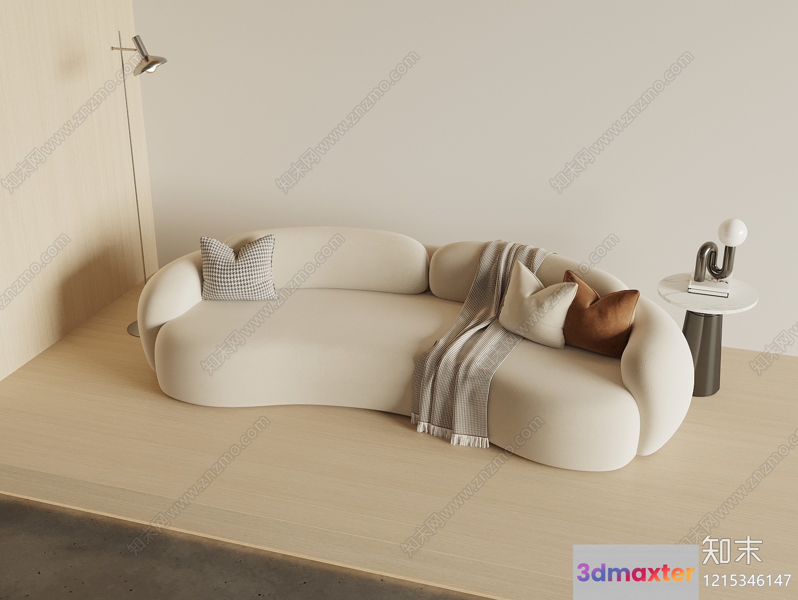 Modern Living Room 3D Model - 17221 - VRAY Render