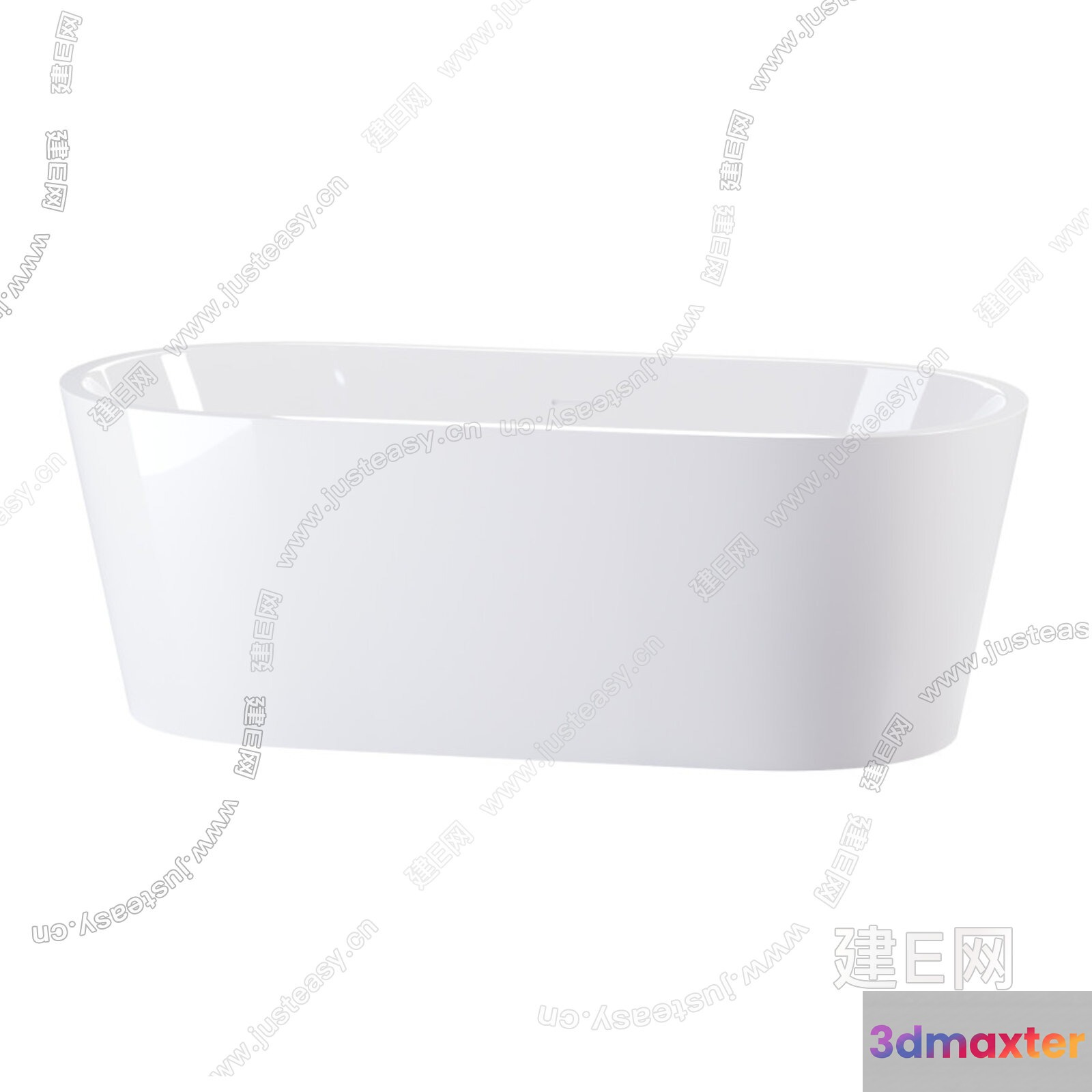 A White Bathtub 3D Model - 6357 - VRAY Render