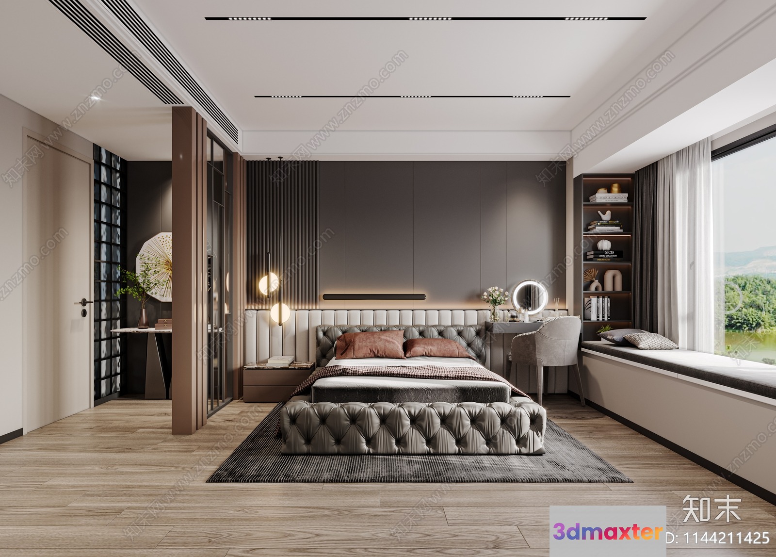 Cozy Modern Bedroom 3D Model - 19724 - CORONA Render