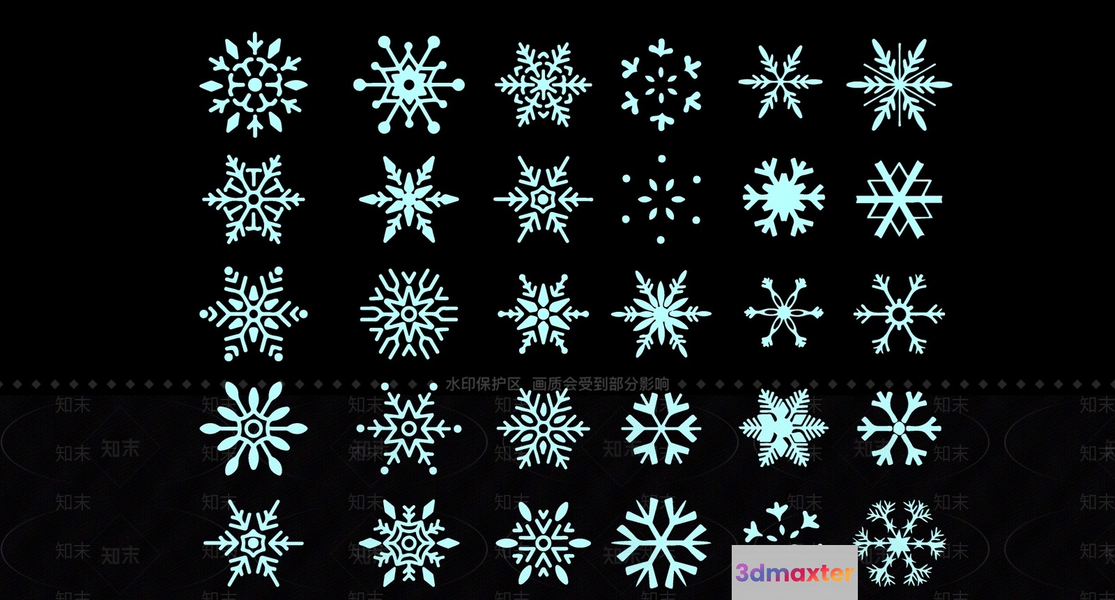 Snowflake Designs 3D Model - 2327 - VRAY Render