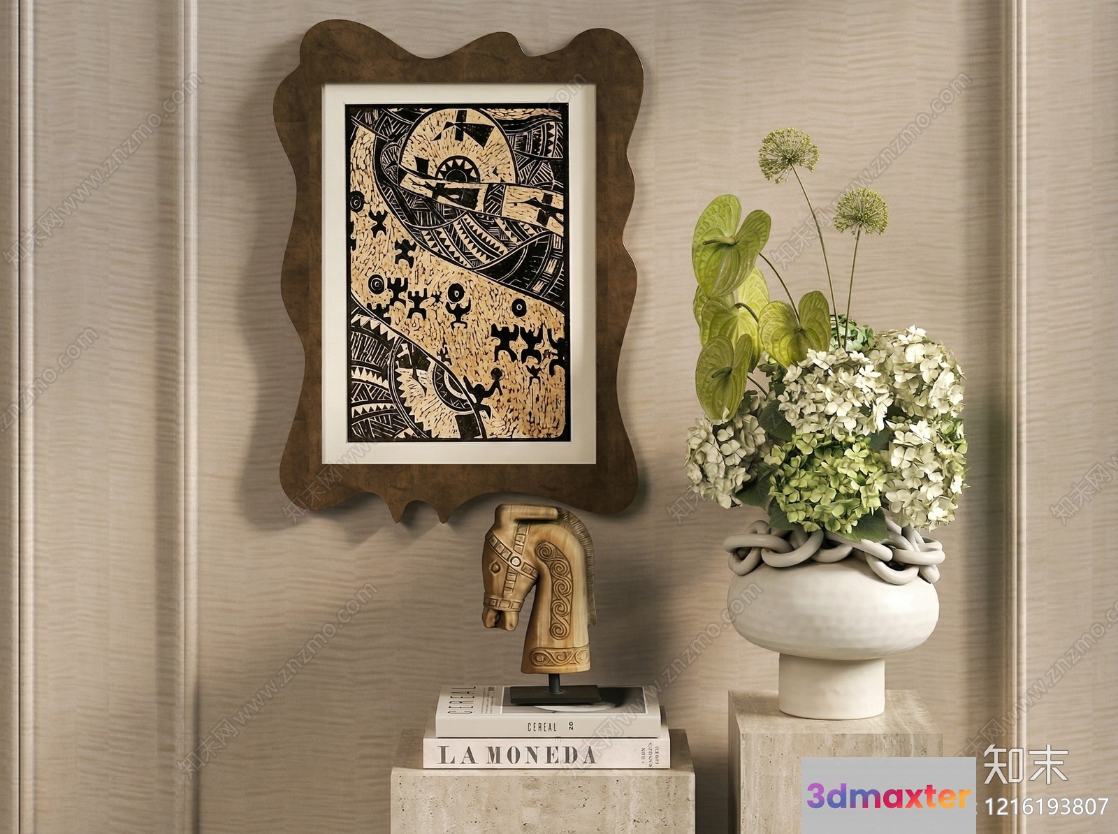 Cozy Artistic Space 3D Model - 13776 - VRAY Render