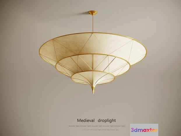 Gold Light Fixture 3D Model - 2613 - VRAY Render