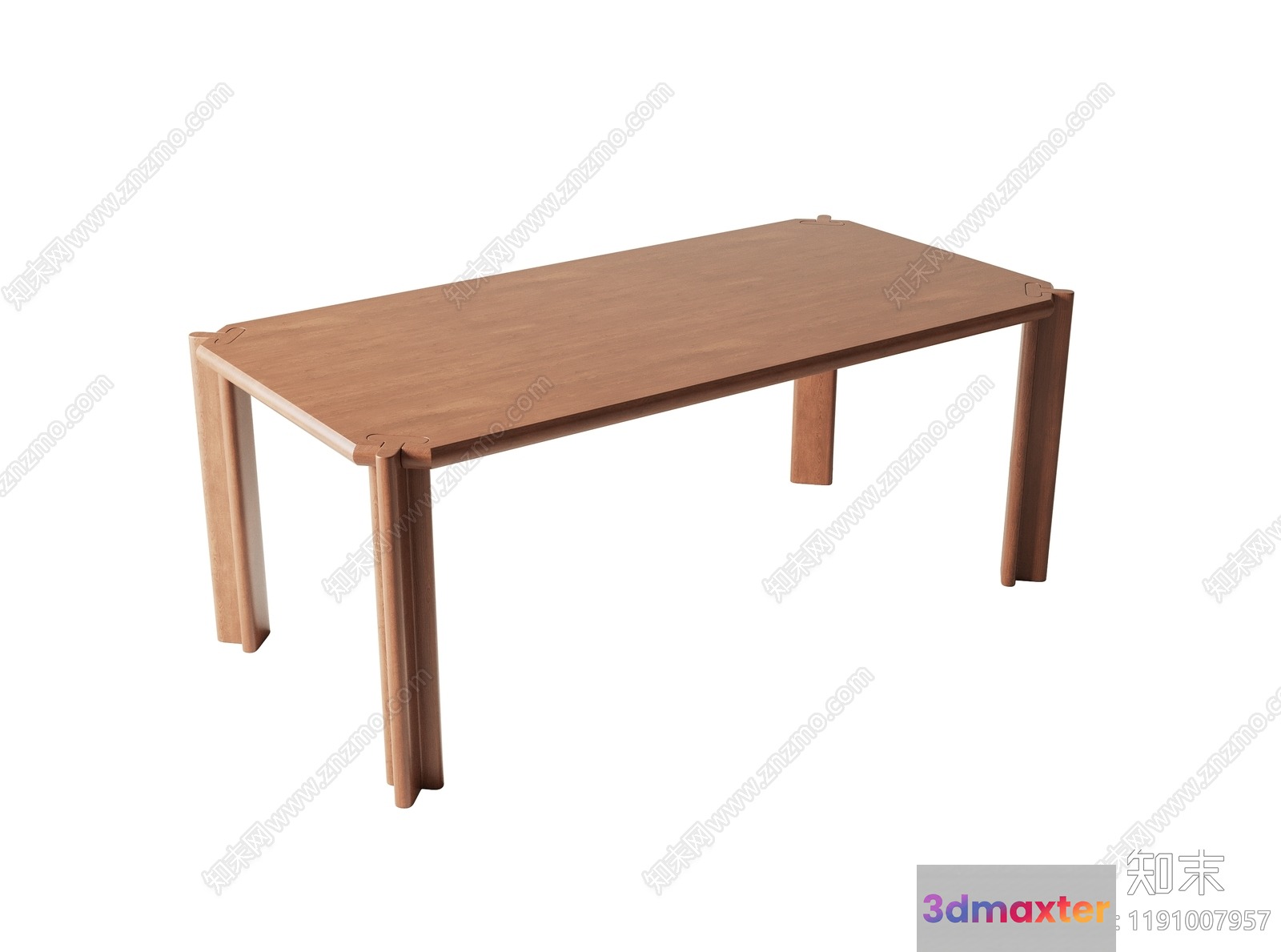 Simple Wooden Table 3D Model - 3620 - CORONA Render