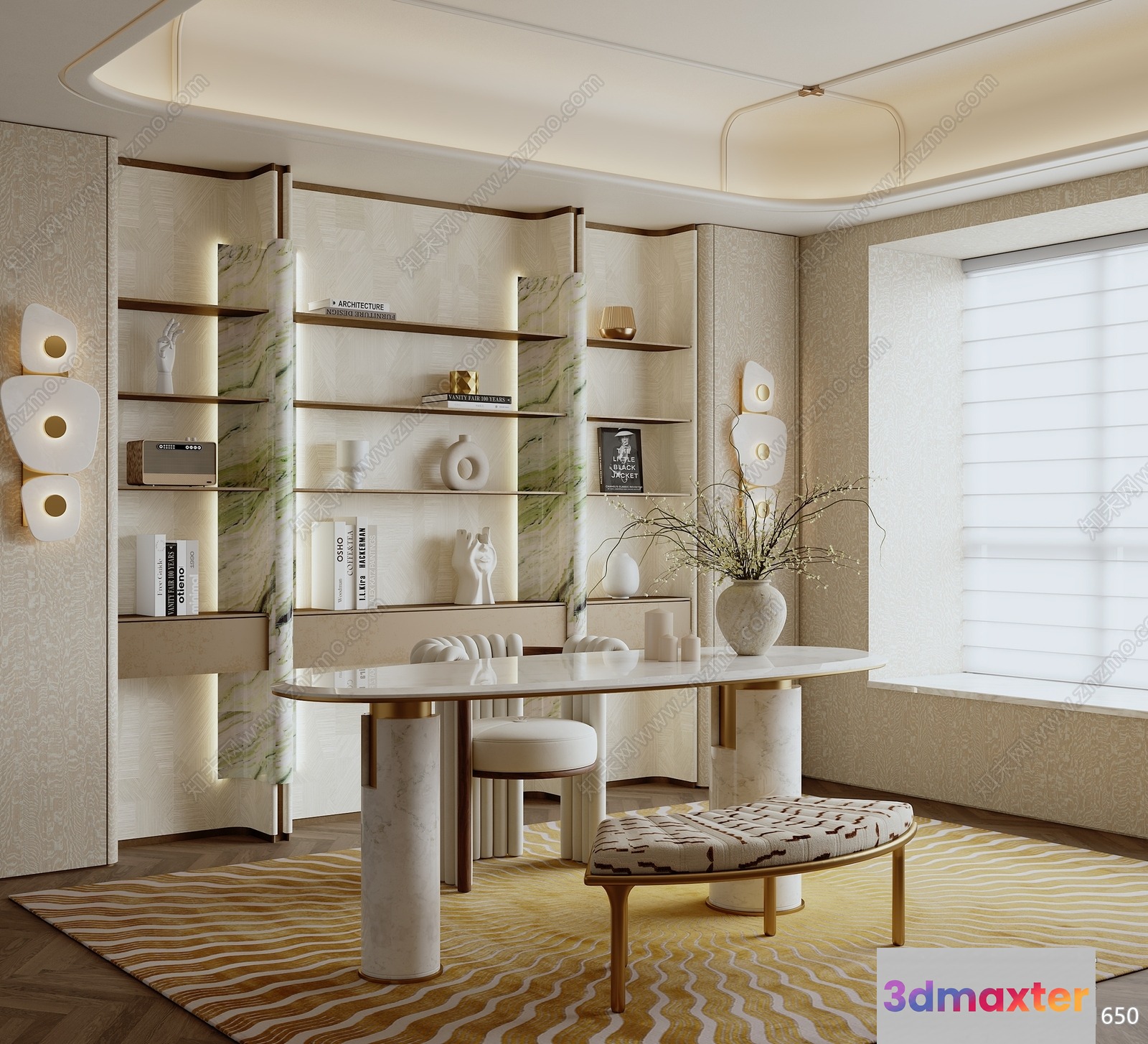 Modern Dining Room 3D Model - 9570 - VRAY Render