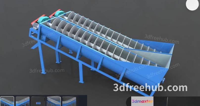 A 3D Model Of A Conveyor Belt 3D Model - 20271 - VRAY Render