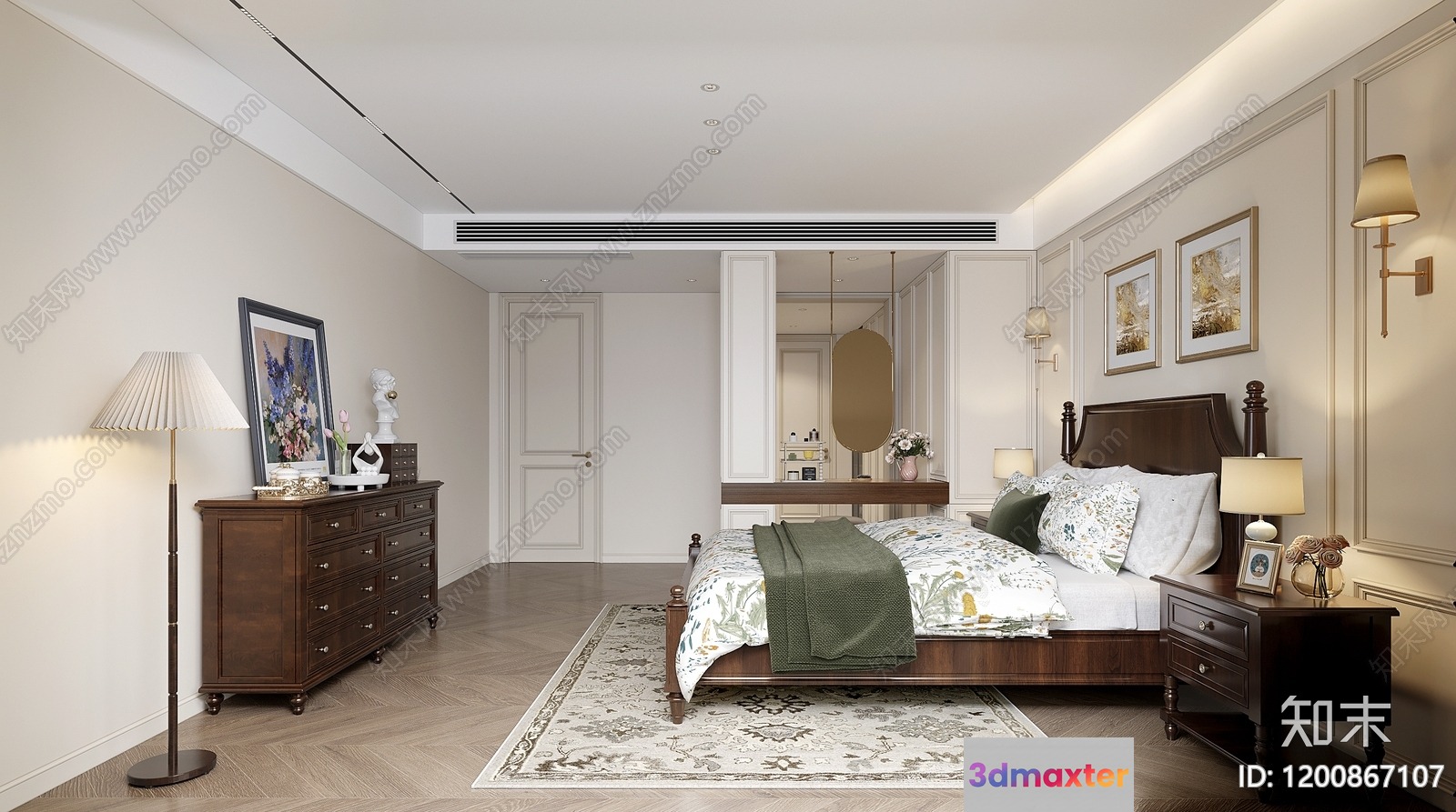Cozy Bedroom 3D Model - 246 - CORONA Render