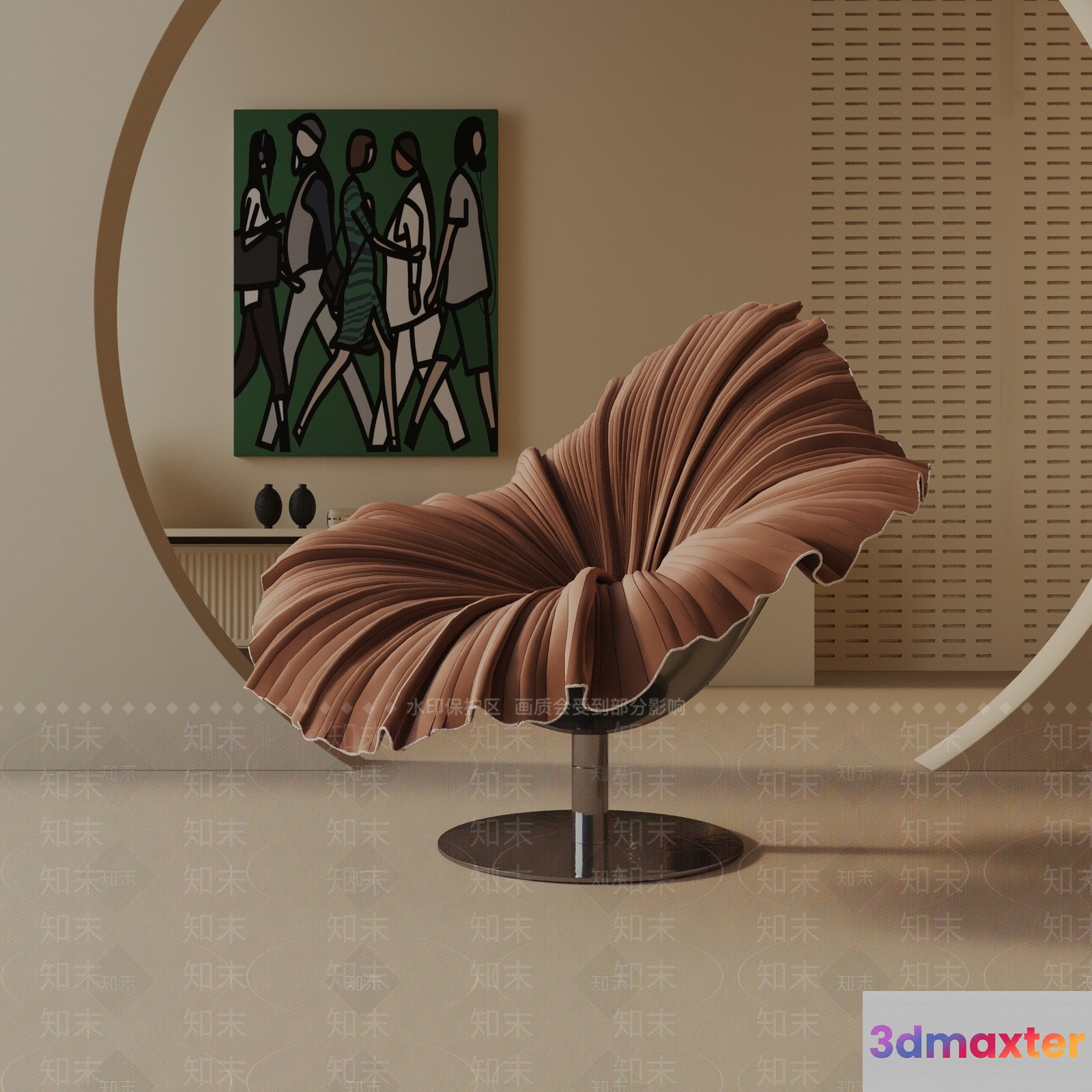 A Unique Modern Chair 3D Model - 17157 - VRAY Render