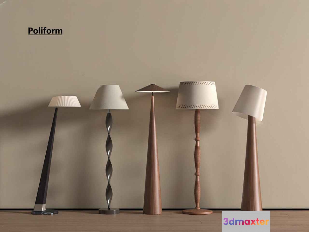 Modern Floor Lamps 3D Model - 6750 - VRAY Render
