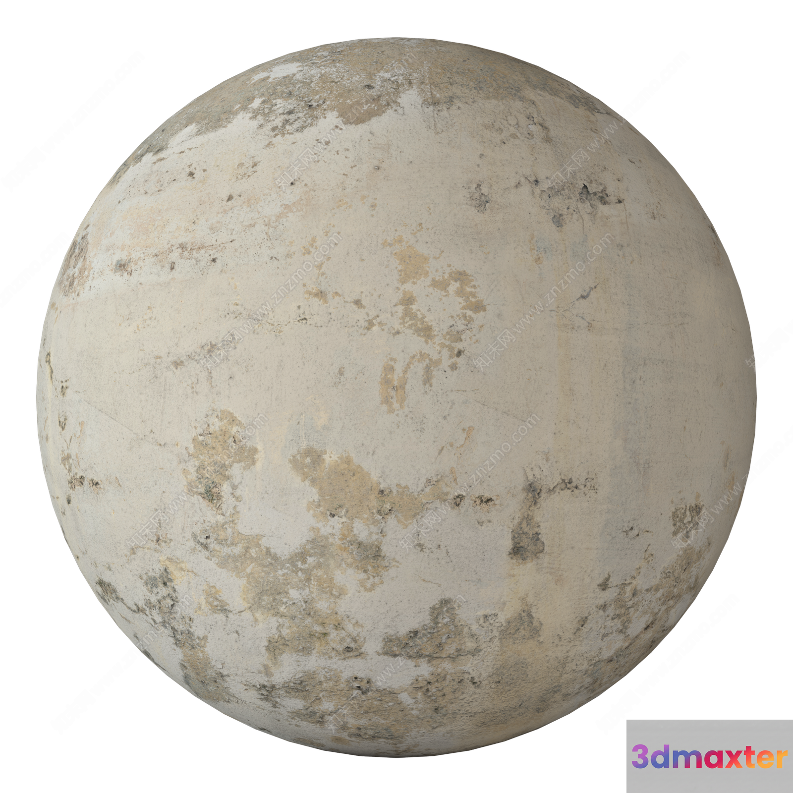 A Beige Sphere With A Rough Texture 3D Model - 15450 - VRAY Render