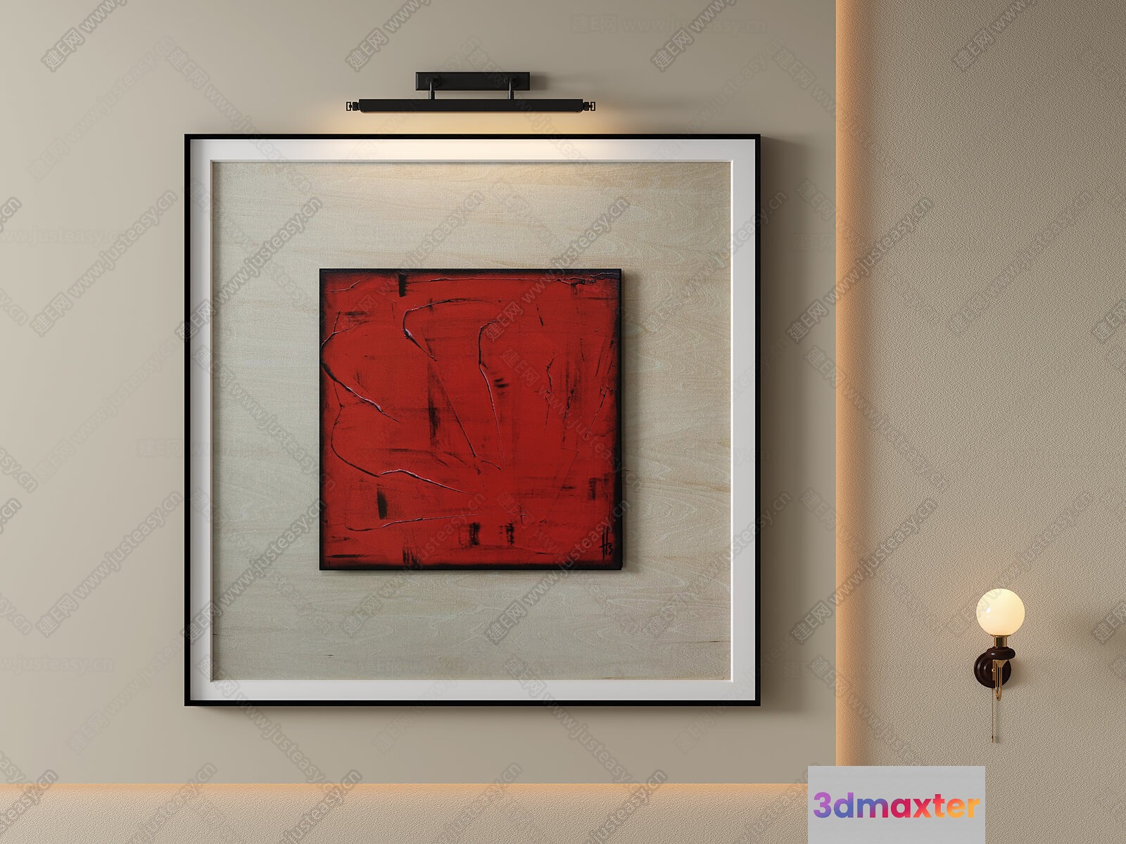 Modern Art Piece 3D Model - 4585 - VRAY Render